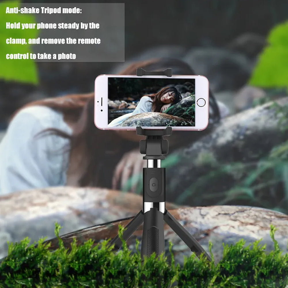 Selfie Stick Bluetooth Techsuit L01, Univerzalan, Crni