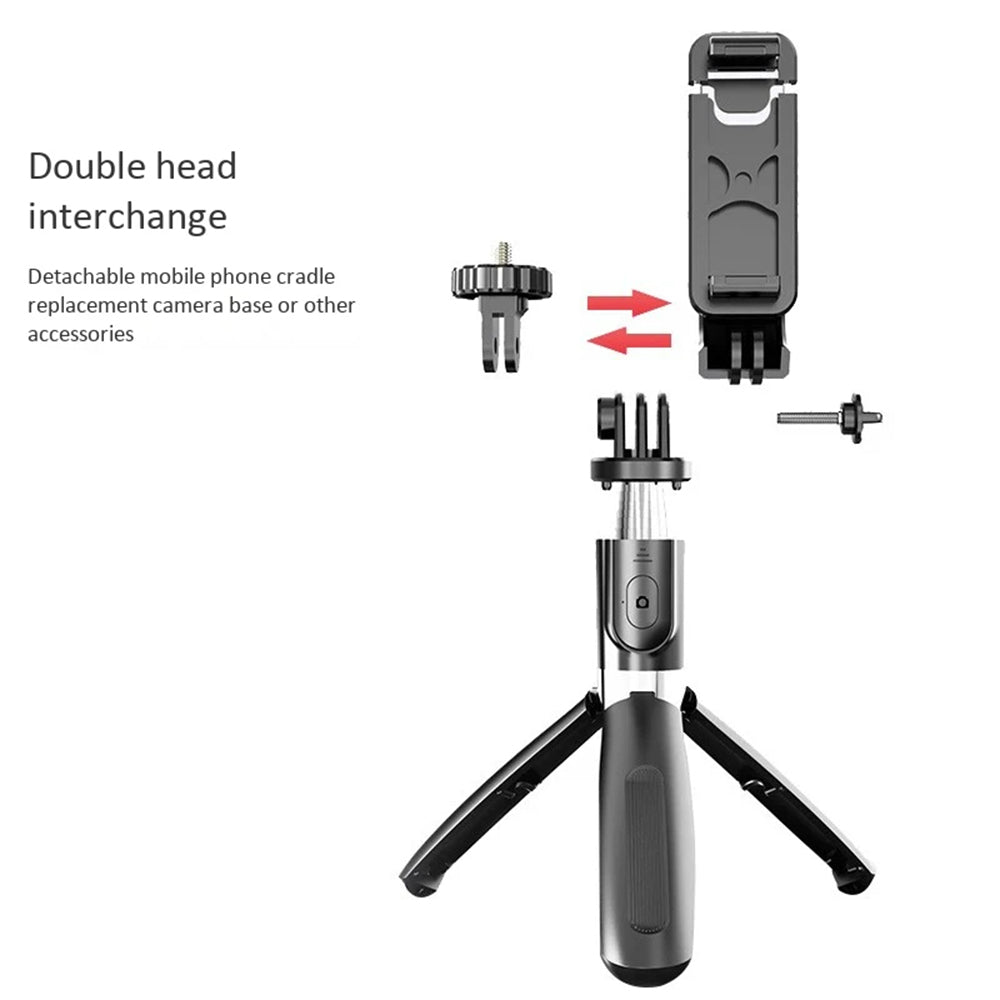 Selfie Stick Bluetooth Techsuit L02, Univerzalan, Crni
