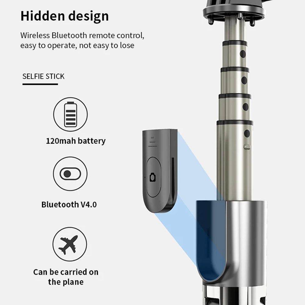 Selfie Stick Bluetooth Techsuit L03, Univerzalan, Crni