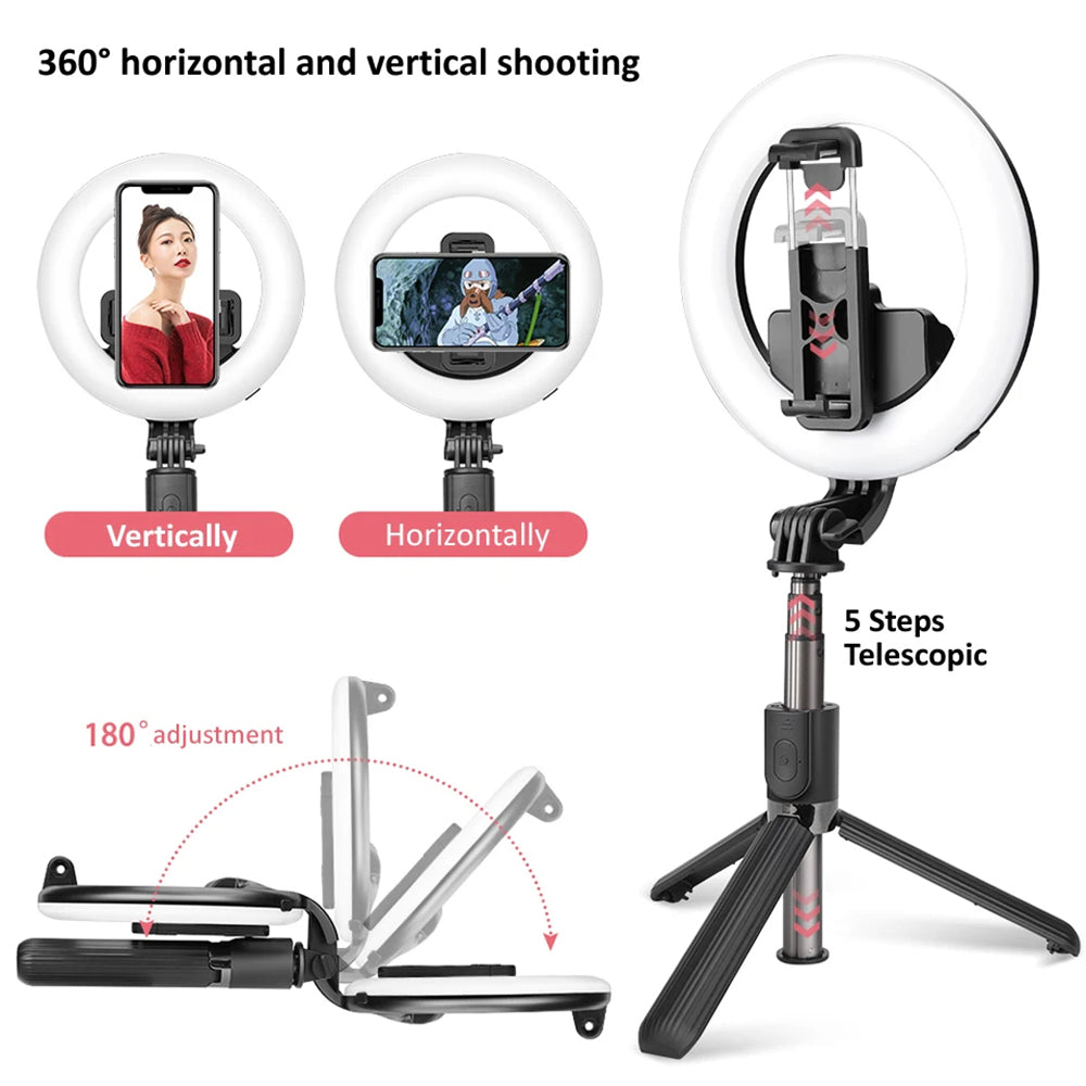 Selfie Stick Bluetooth Techsuit L07, Univerzalan, Crni