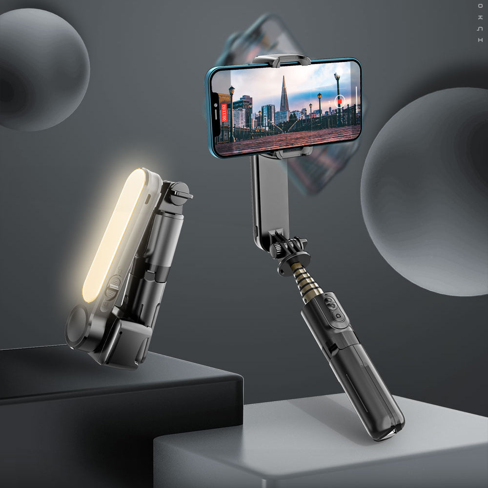 Gimbal Stabilizator Bluetooth Techsuit L09 Gimbal, Univerzalan, Crni