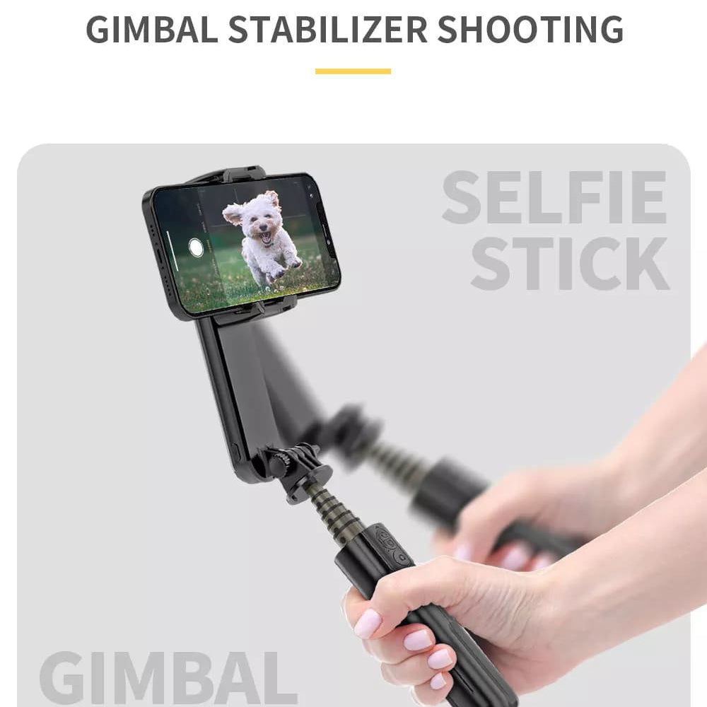 Gimbal Stabilizator Bluetooth Techsuit L09 Gimbal, Univerzalan, Crni