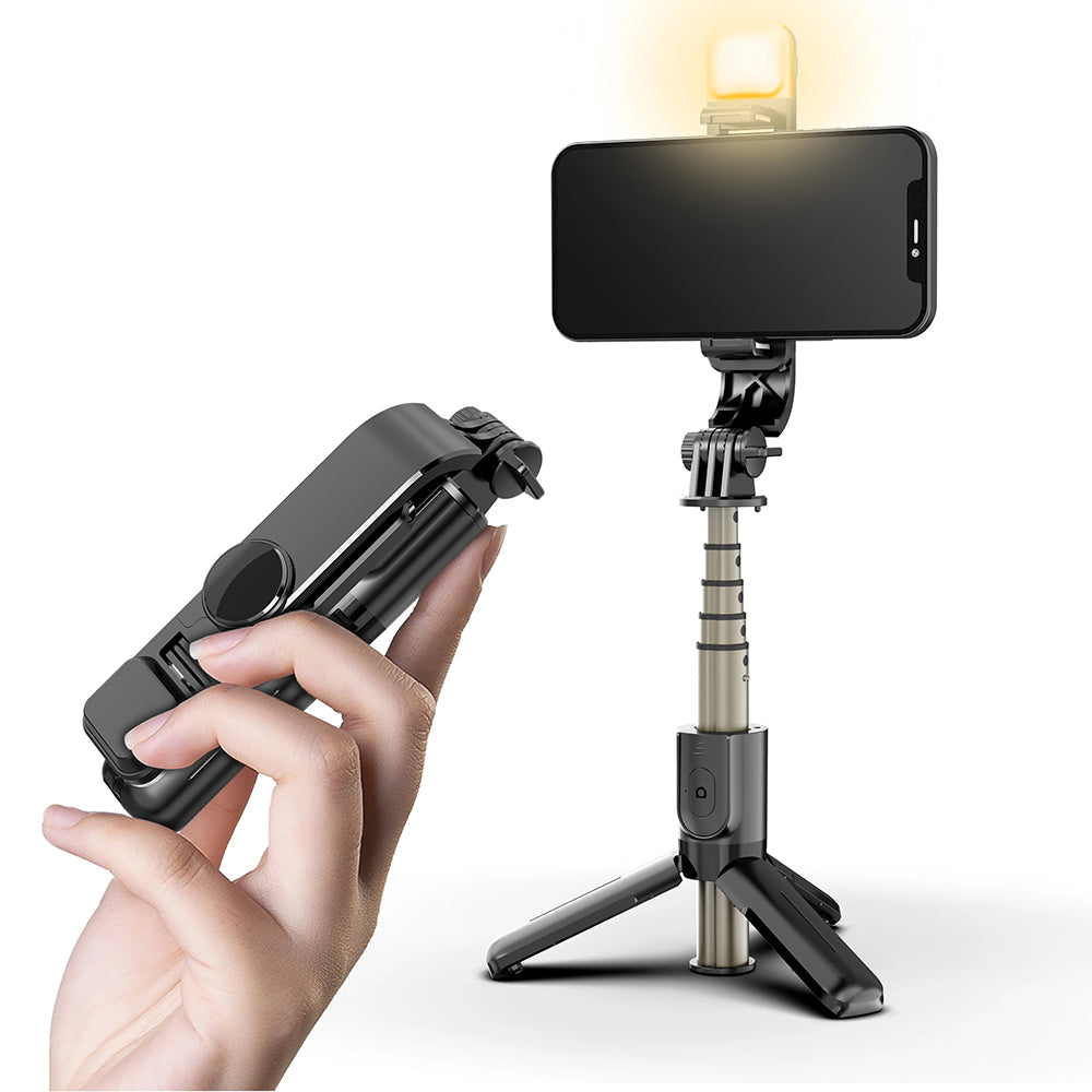 Selfie Stick Bluetooth Techsuit L10s, Univerzalan, Crni