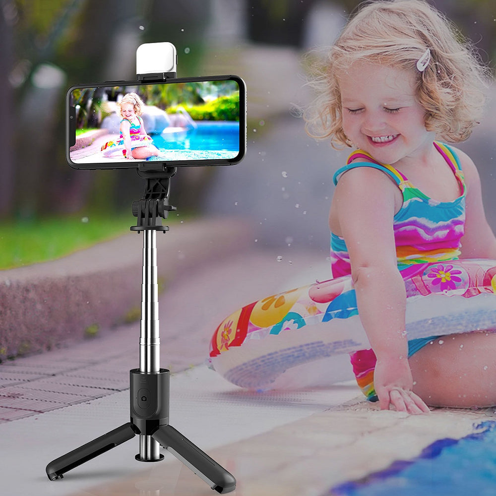 Selfie Stick Bluetooth Techsuit L11s, Univerzalan, Crni