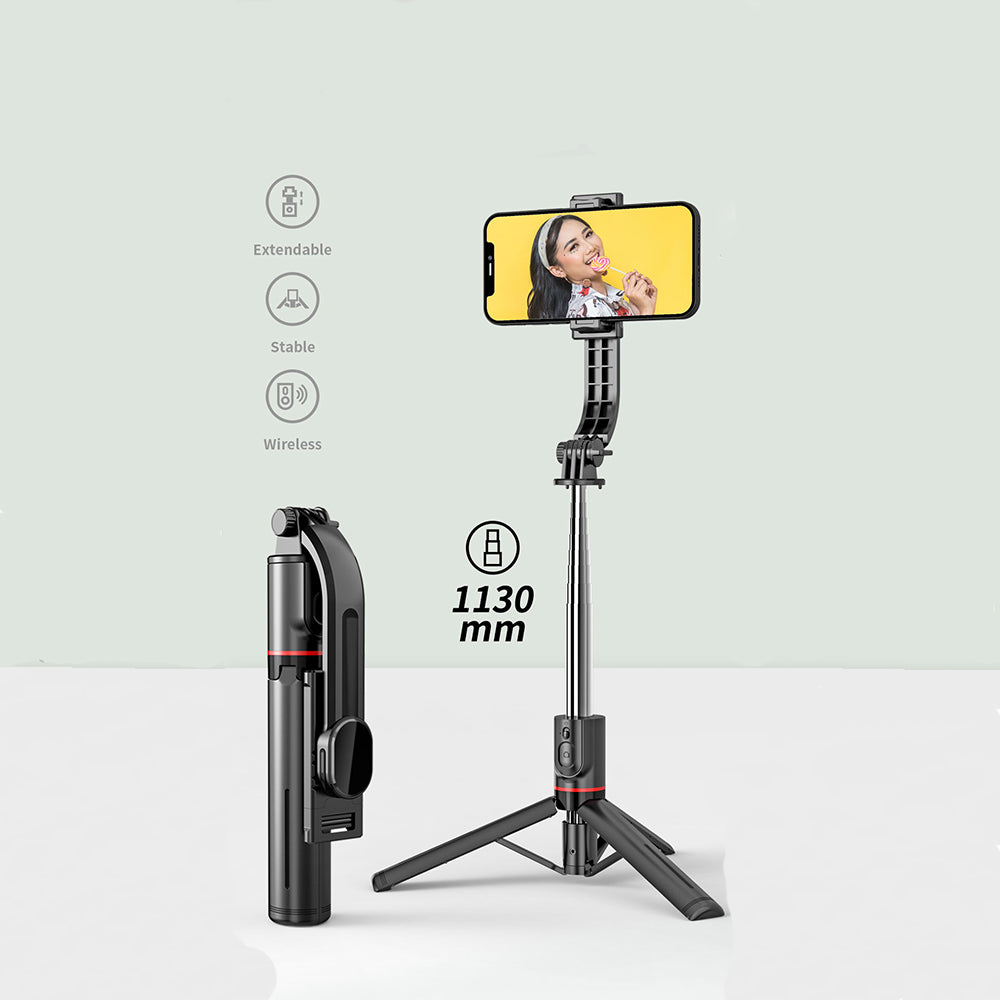 Selfie Stick Bluetooth Techsuit L13, Univerzalan, Crni