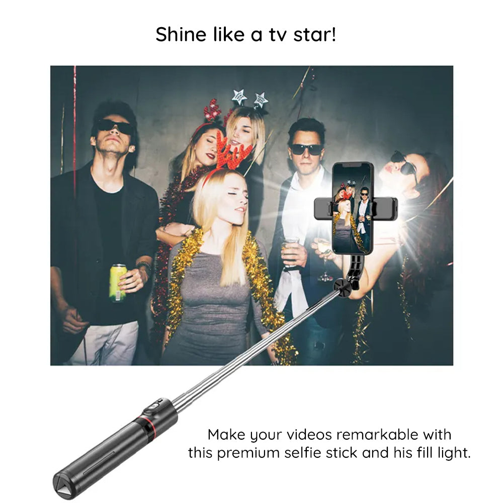 Selfie Stick Bluetooth Techsuit L13d, Univerzalan, Crni