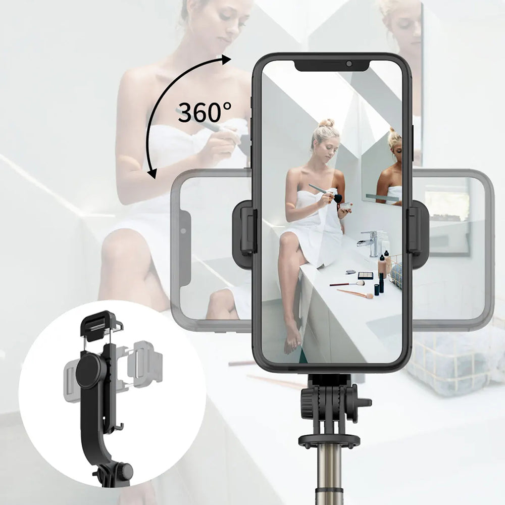 Selfie Stick Bluetooth Techsuit Q03, Univerzalan, Crni