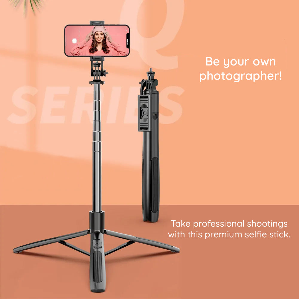 Selfie Stick Bluetooth Techsuit Q05, Univerzalan, Crni