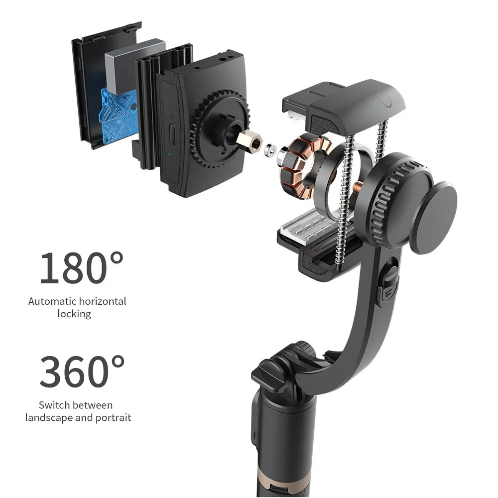 Selfie Stick Bluetooth Techsuit Q08, Univerzalan, Crni