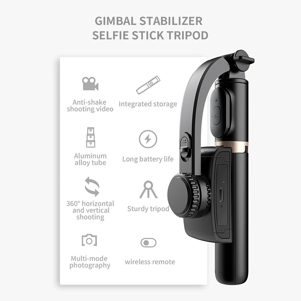 Selfie Stick Bluetooth Techsuit Q08, Univerzalan, Crni