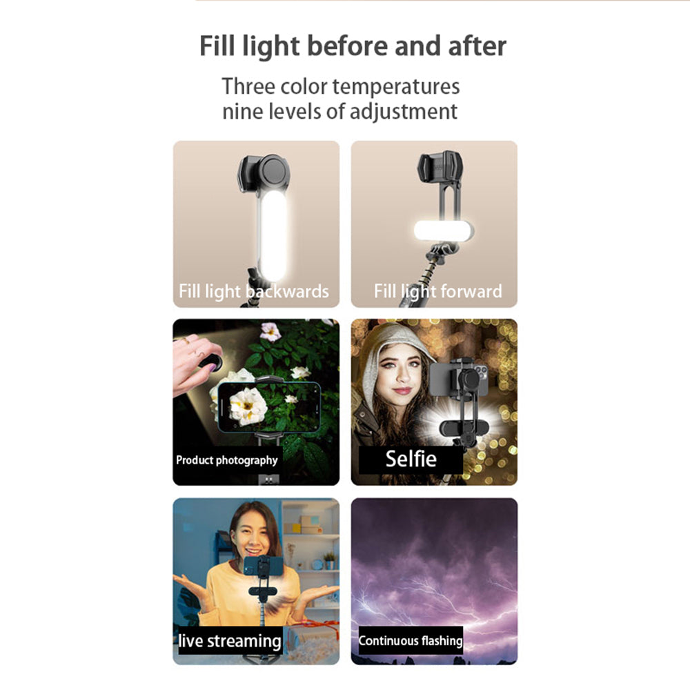 Selfie Stick Bluetooth Techsuit Q09, Univerzalan, Crni