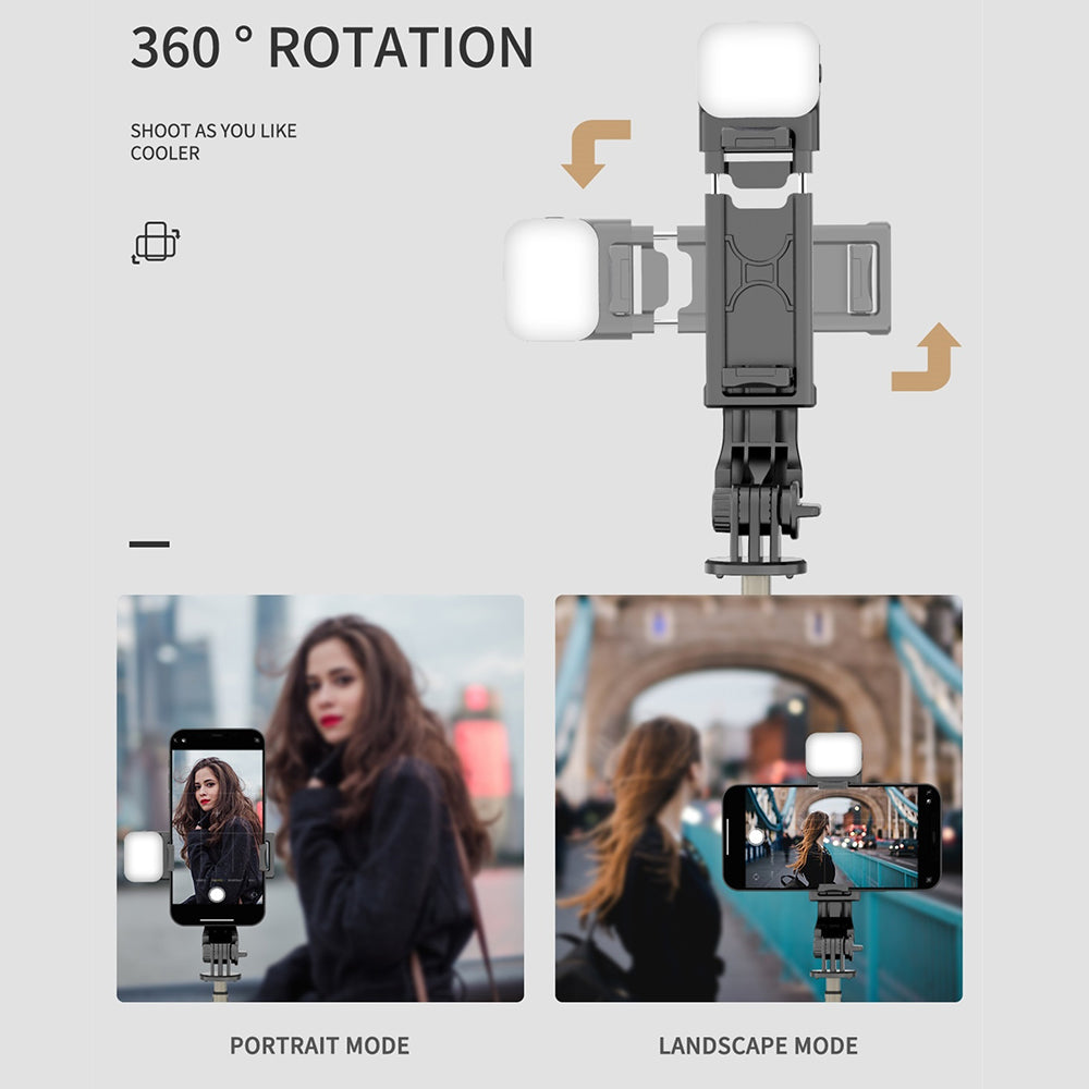 Selfie Stick Bluetooth Techsuit Q10s, Univerzalan, Crni