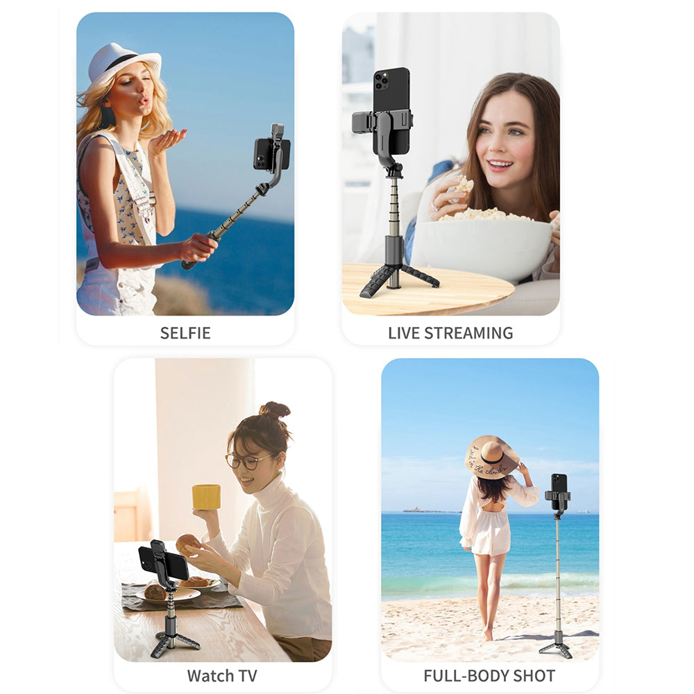 Selfie Stick Bluetooth Techsuit Q10s, Univerzalan, Crni