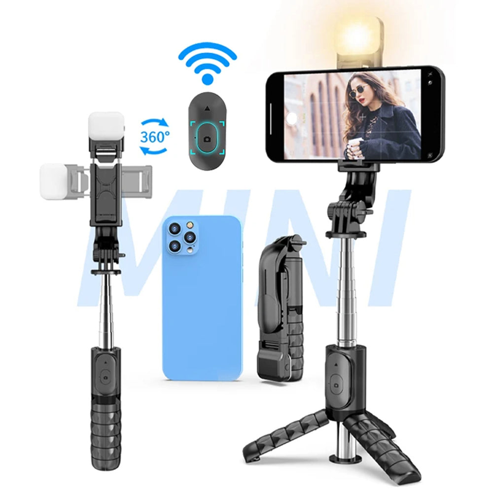 Selfie Stick Bluetooth Techsuit Q11s, Univerzalan, Crni