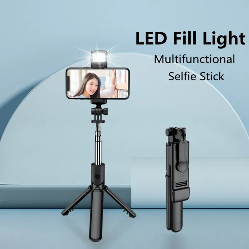 Selfie Stick Bluetooth Techsuit S03-S, Univerzalan, Crni