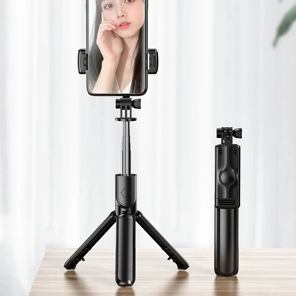 Selfie Stick Bluetooth Techsuit S03, Univerzalan, Crni