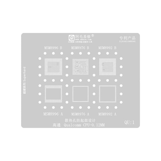 BGA Amaoe šablona za CPU Qualcomm QU1-8 Series