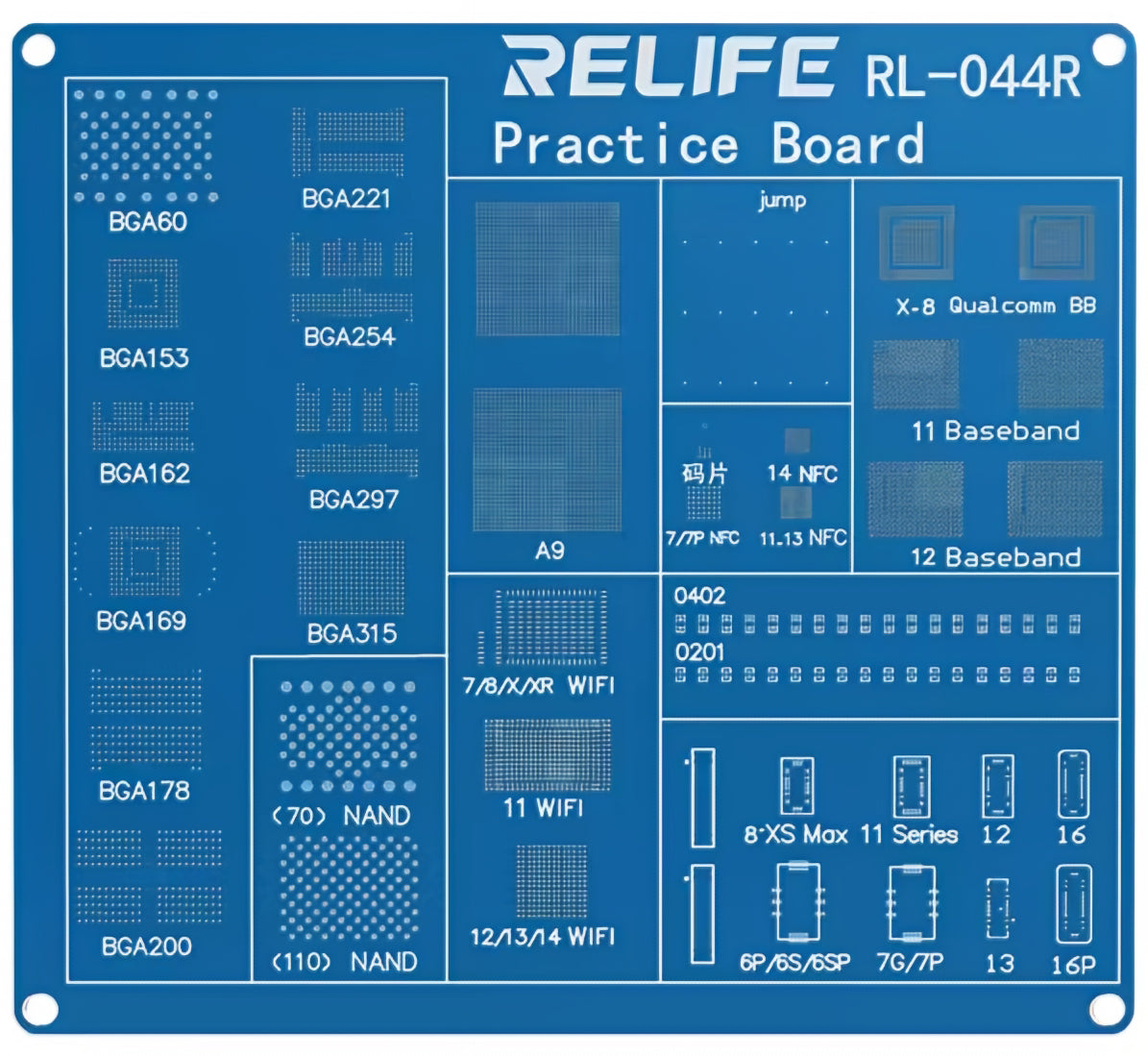 BGA ploča za vježbanje Relife RL-044R za seriju Apple iPhone