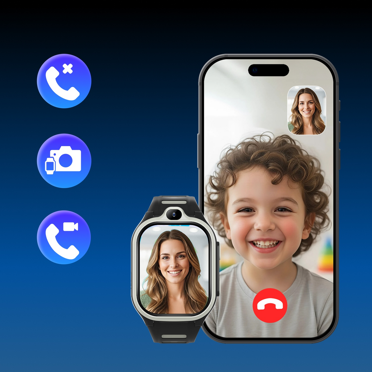 Pametni sat Forever Kids Boost KW-530 Call, Crni