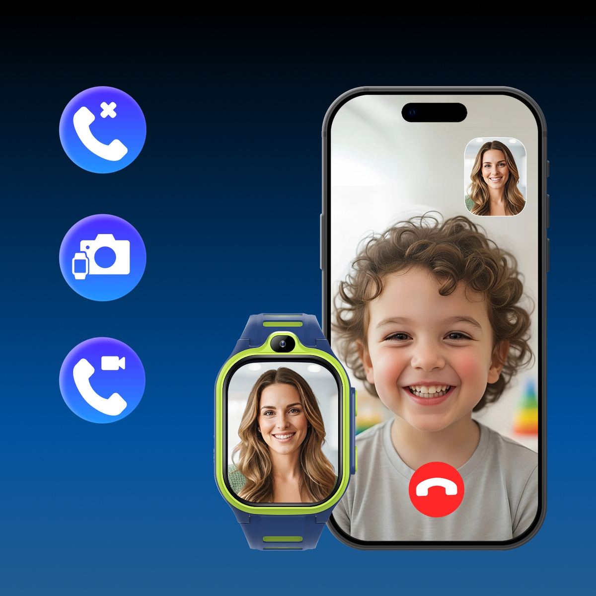 Pametni sat Forever Kids Boost KW-530 Call, Plava