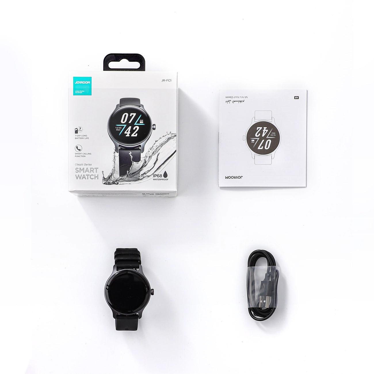 Smartwatch Joyroom JR-FC1 Call, Sivi