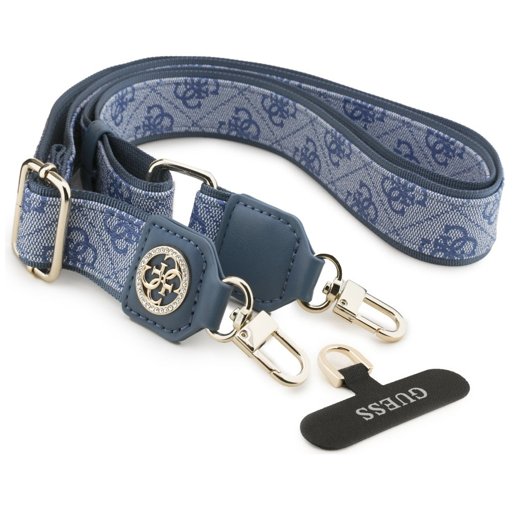 Lanyard za telefon Guess 4G Strass Metal Logo, Plavi