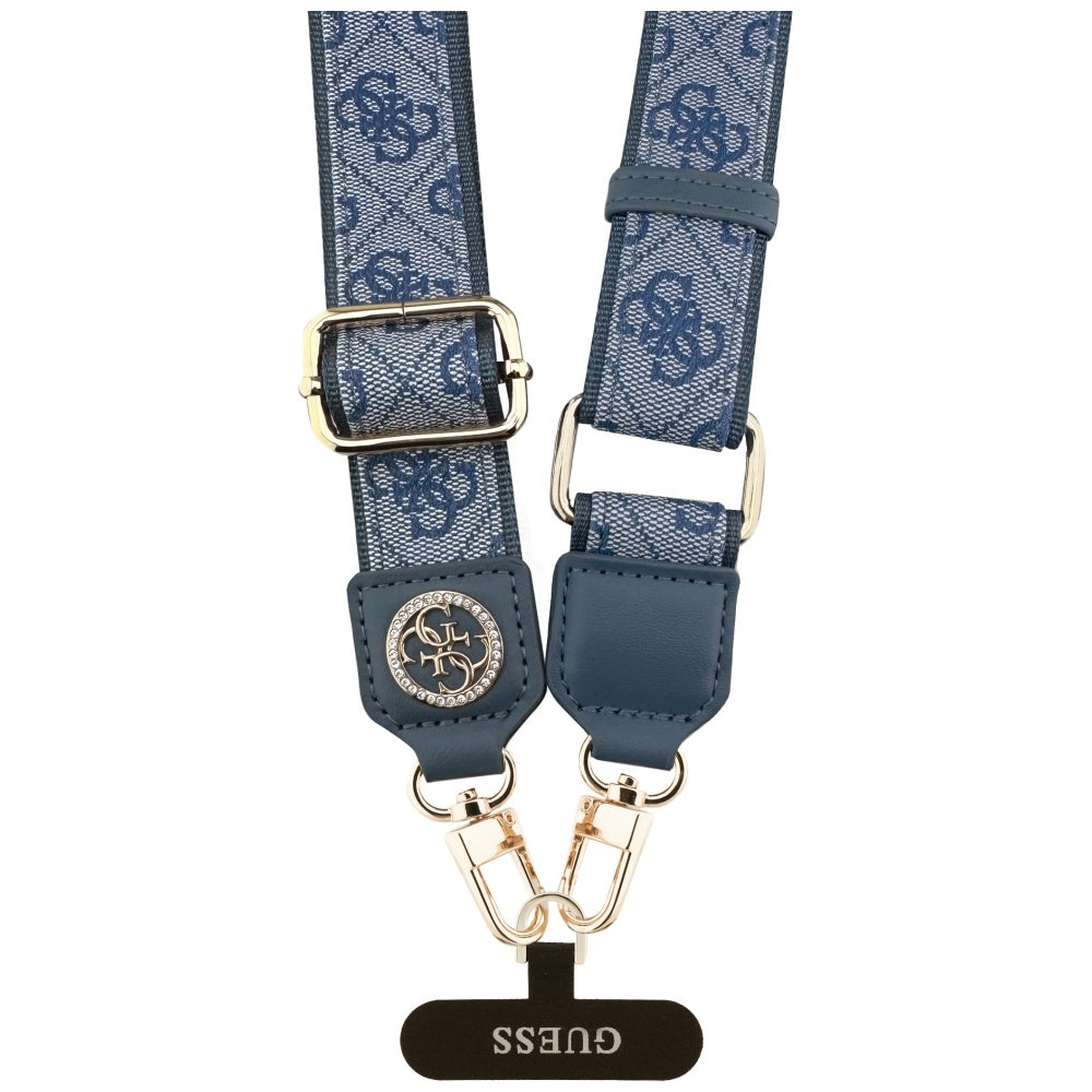 Lanyard za telefon Guess 4G Strass Metal Logo, Plavi