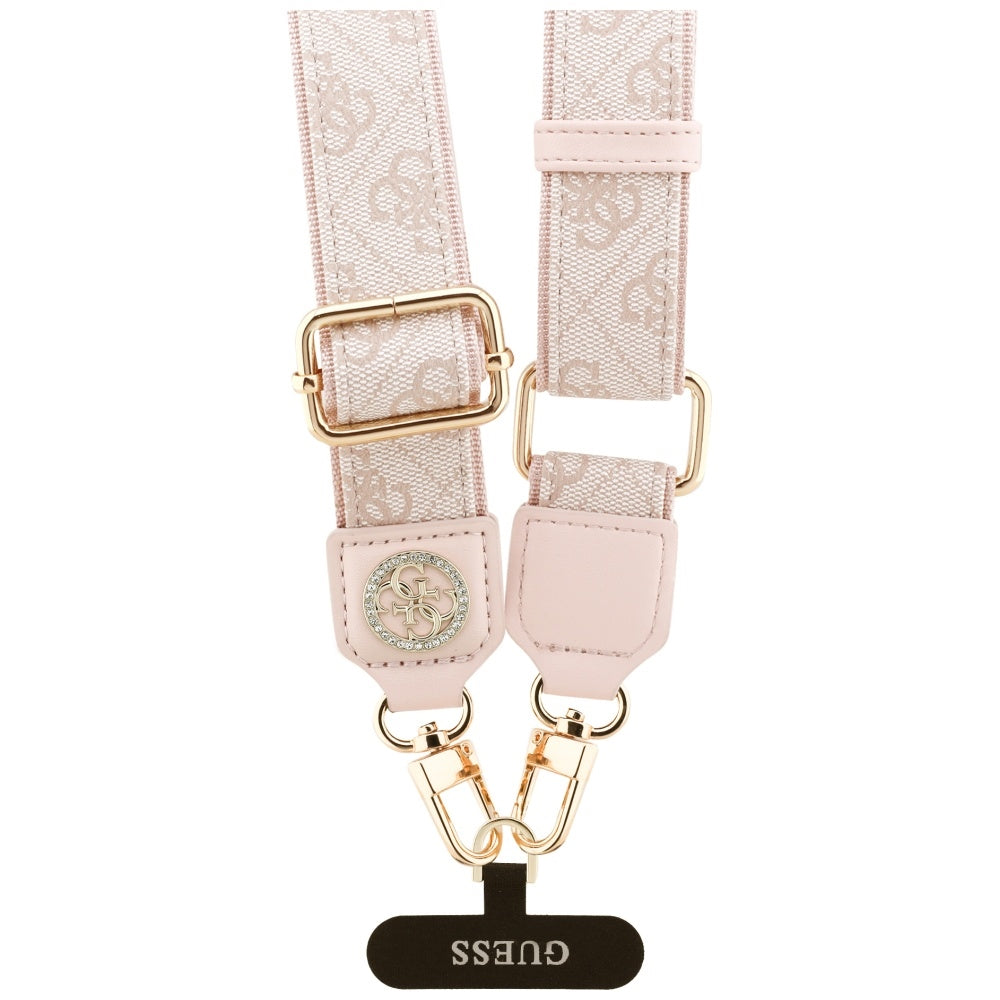 Telefonski remen Guess 4G Strass Metal Logo, Roza