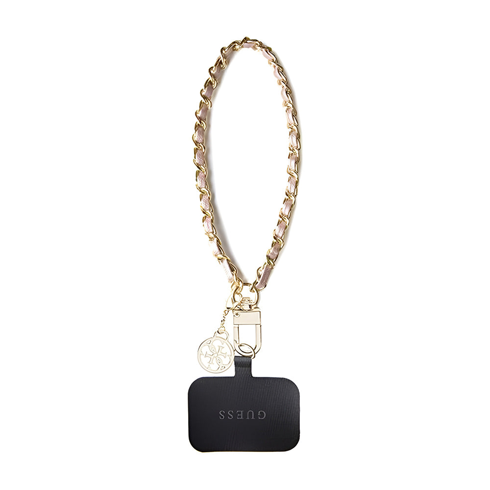Telefonski remen Guess Saffiano 4G Charm, Crni