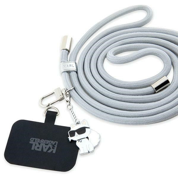 Telefonski kabel Karl Lagerfeld Choupette, Sivi