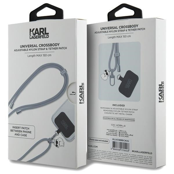 Telefonski kabel Karl Lagerfeld Choupette, Sivi