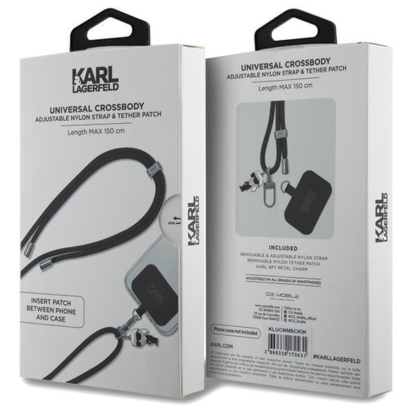 Telefonski kabel Karl Lagerfeld Ikonik Karl, Crni