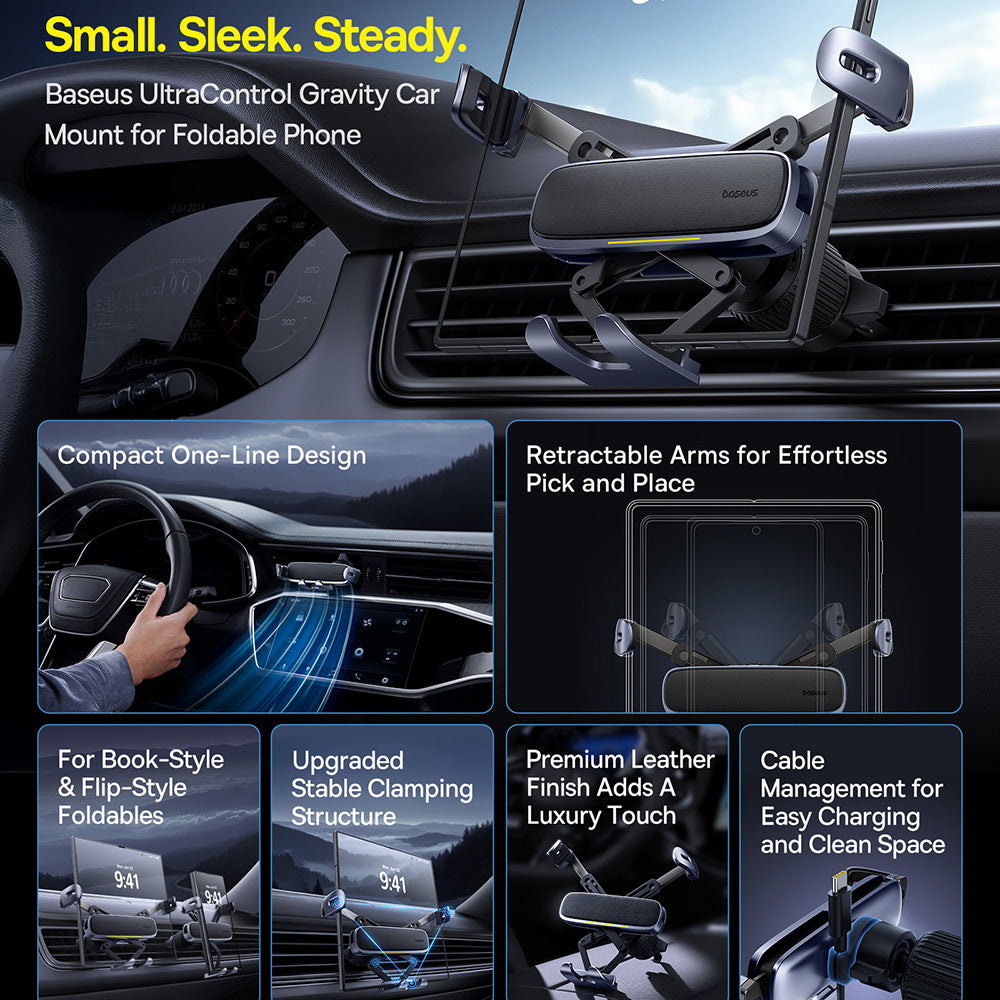 Auto nosač Baseus UltraControl, Univerzalan, Crni C40483401813-00