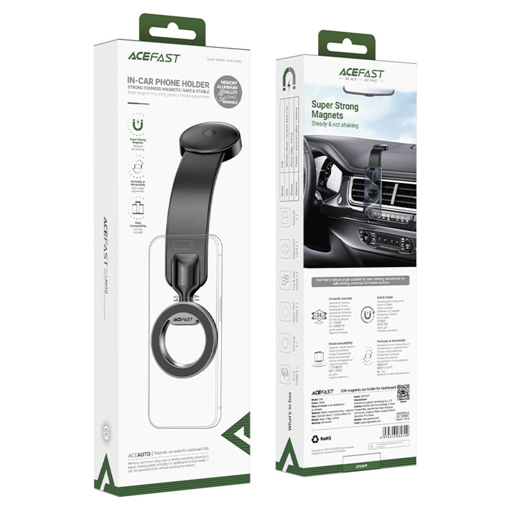 Auto magnetni nosač Acefast D36, Univerzalan, Crni