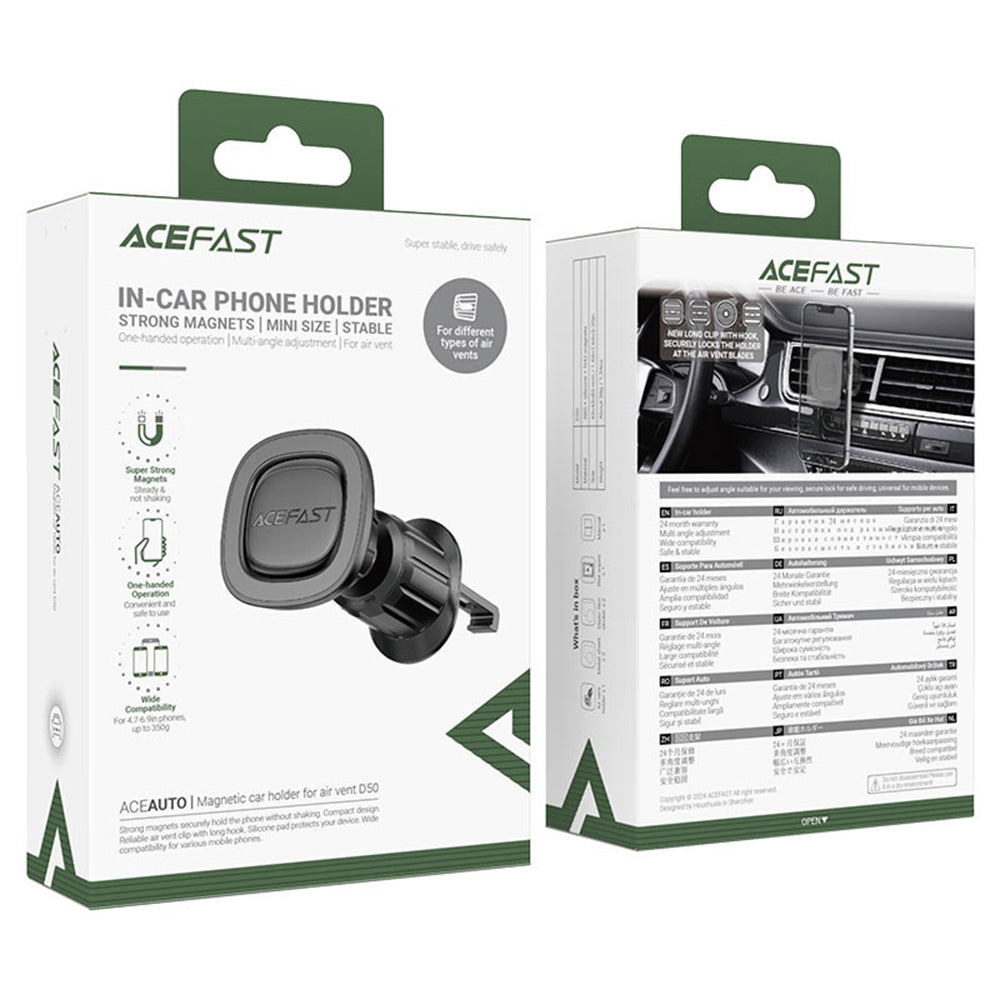 Magnetski auto nosač Acefast D50, Univerzalan, Crni