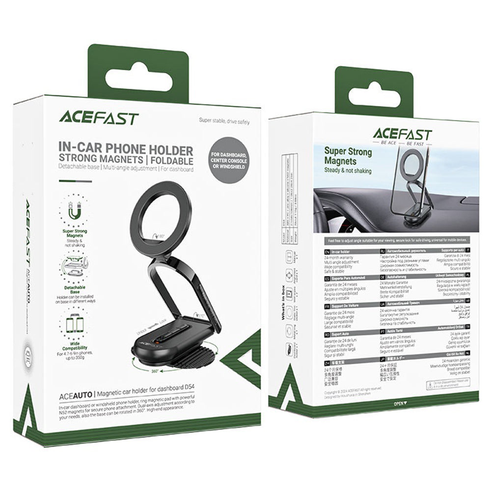 Auto magnetni nosač Acefast D54, Univerzalan, Crni