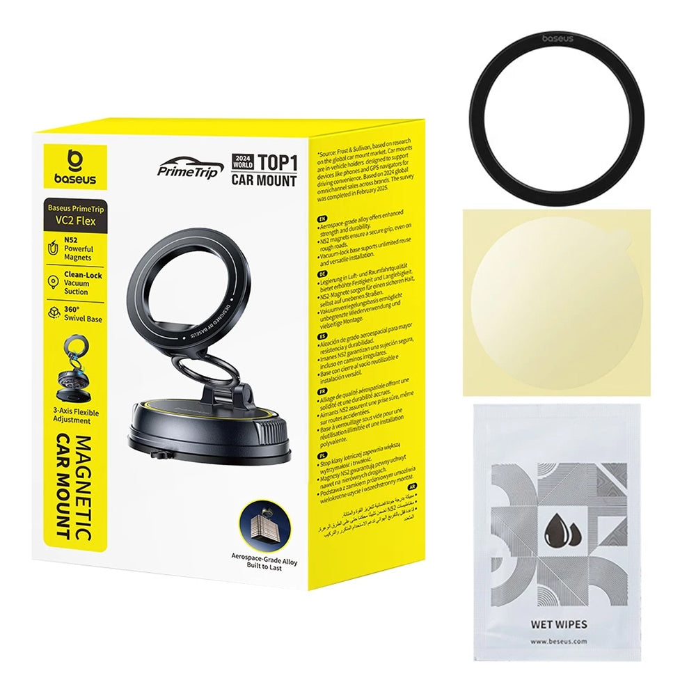 Magnetni auto držač Baseus PrimeTrip VC2 Flex, univerzalni, crni