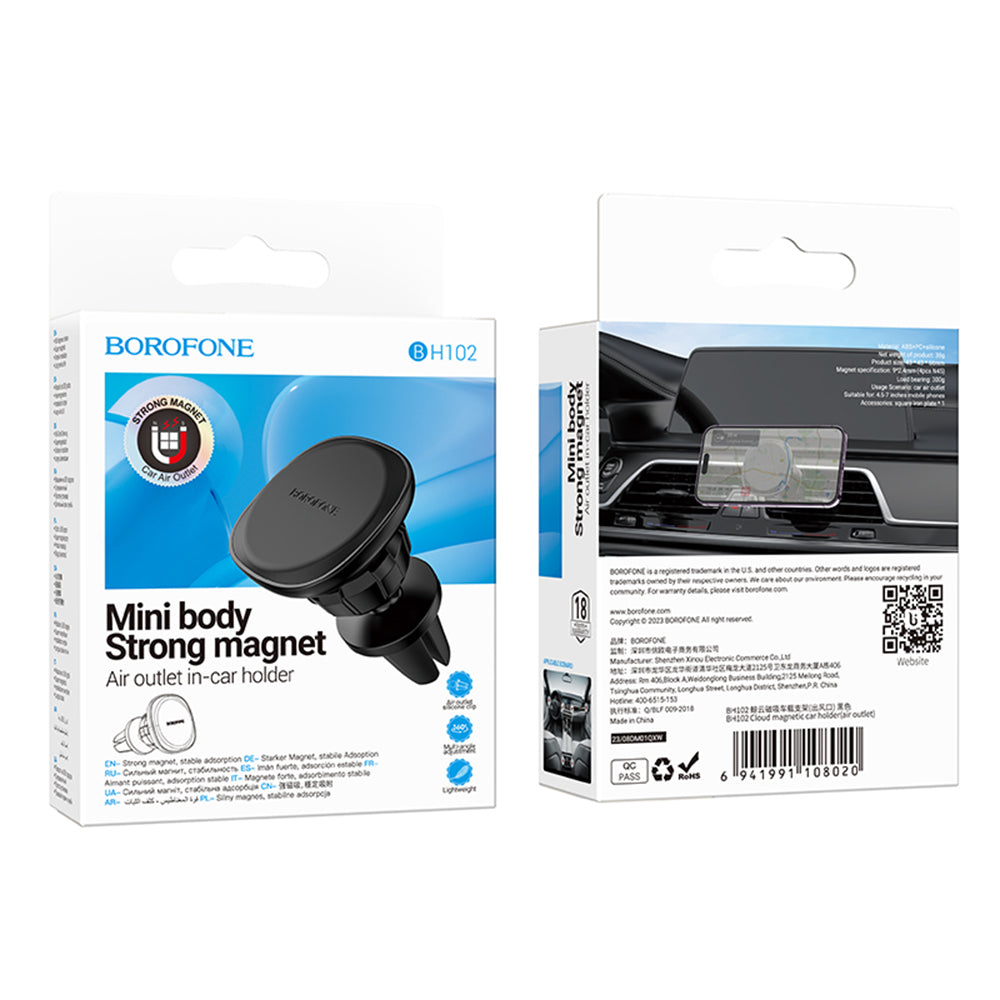 Magnetni auto nosač Borofone BH102 Cloud, 4.5inch - 7inch, Crni