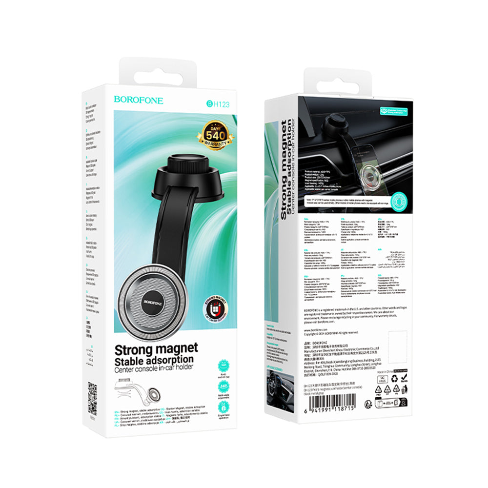 Magnetni auto nosač Borofone BH123 Profit, 4.5inch - 7inch, Crni