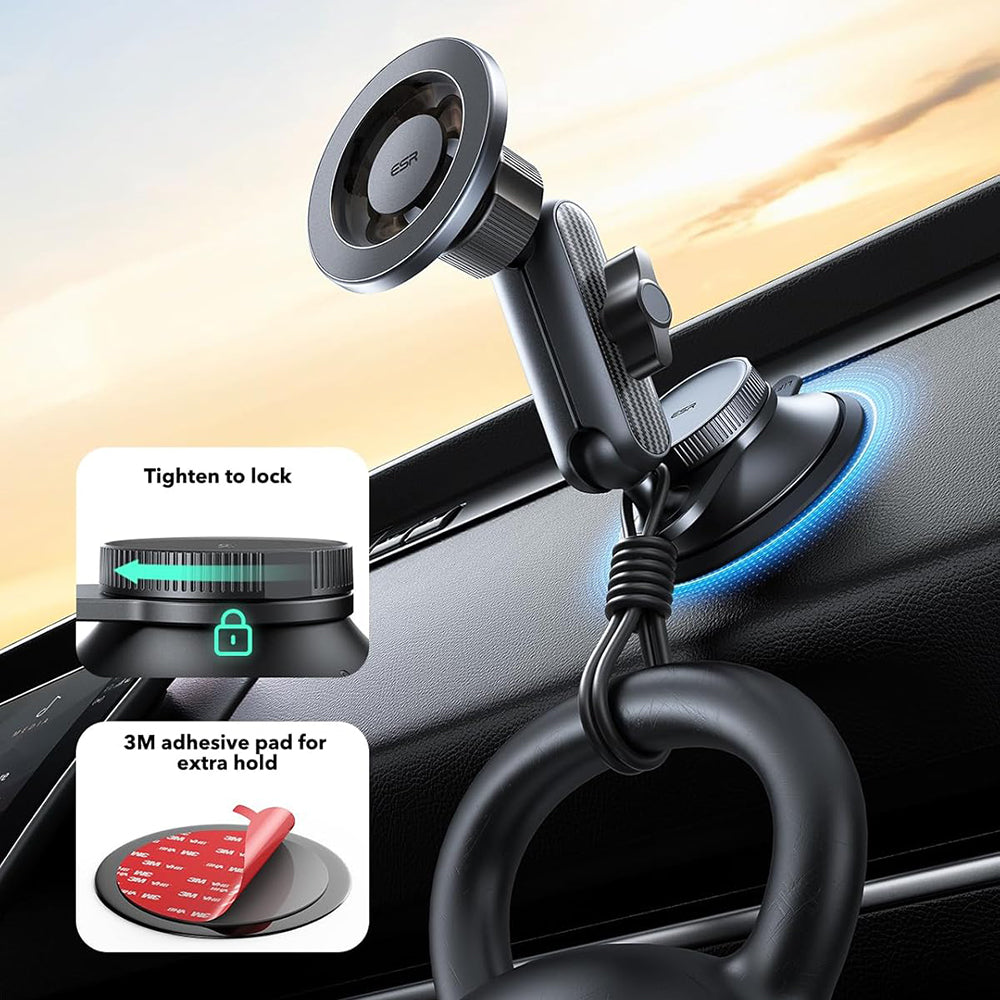 Magnetni auto nosač ESR OmniLock Dash, Univerzalan, Crni