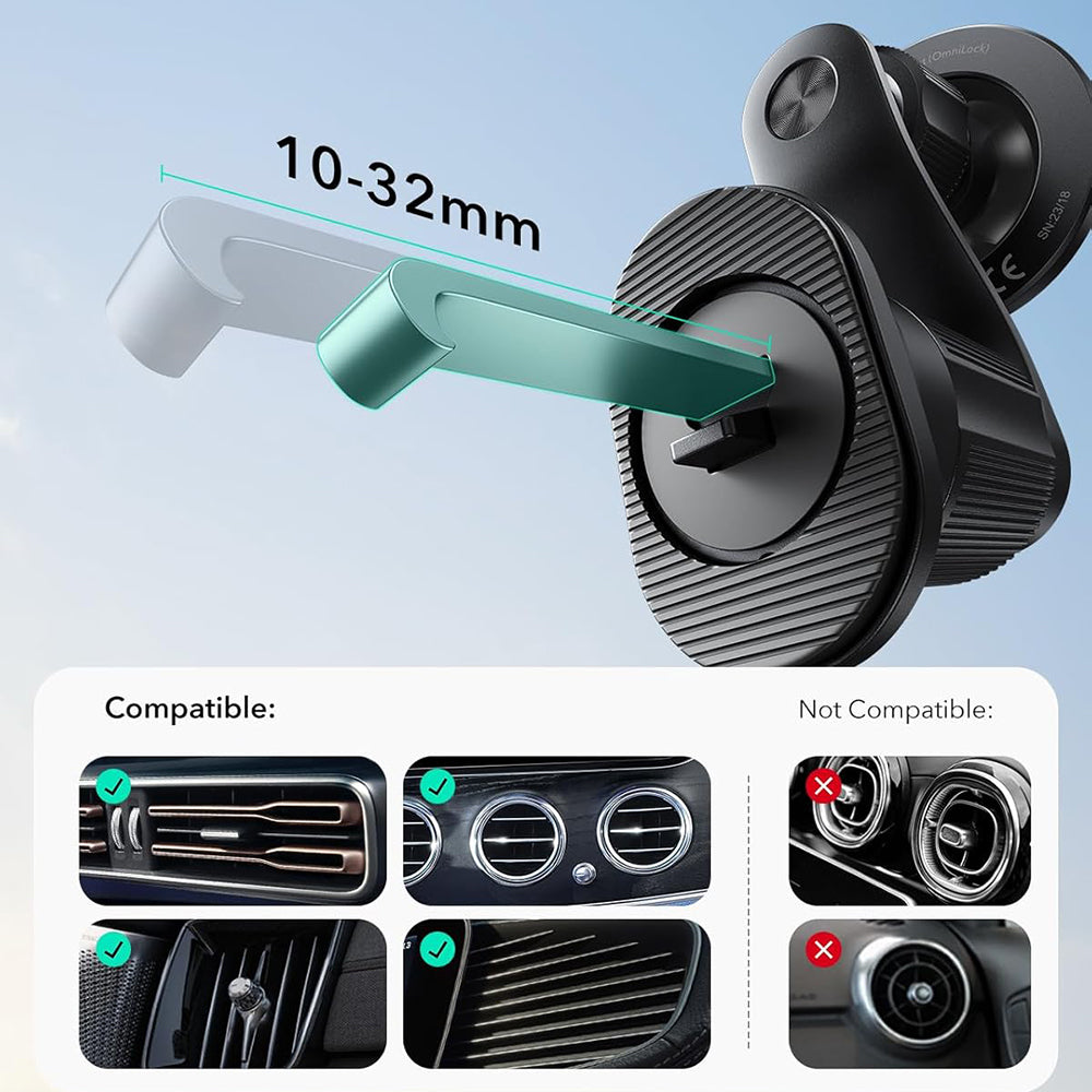 Magnetni auto nosač ESR OmniLock Vent, Univerzalan, Crni
