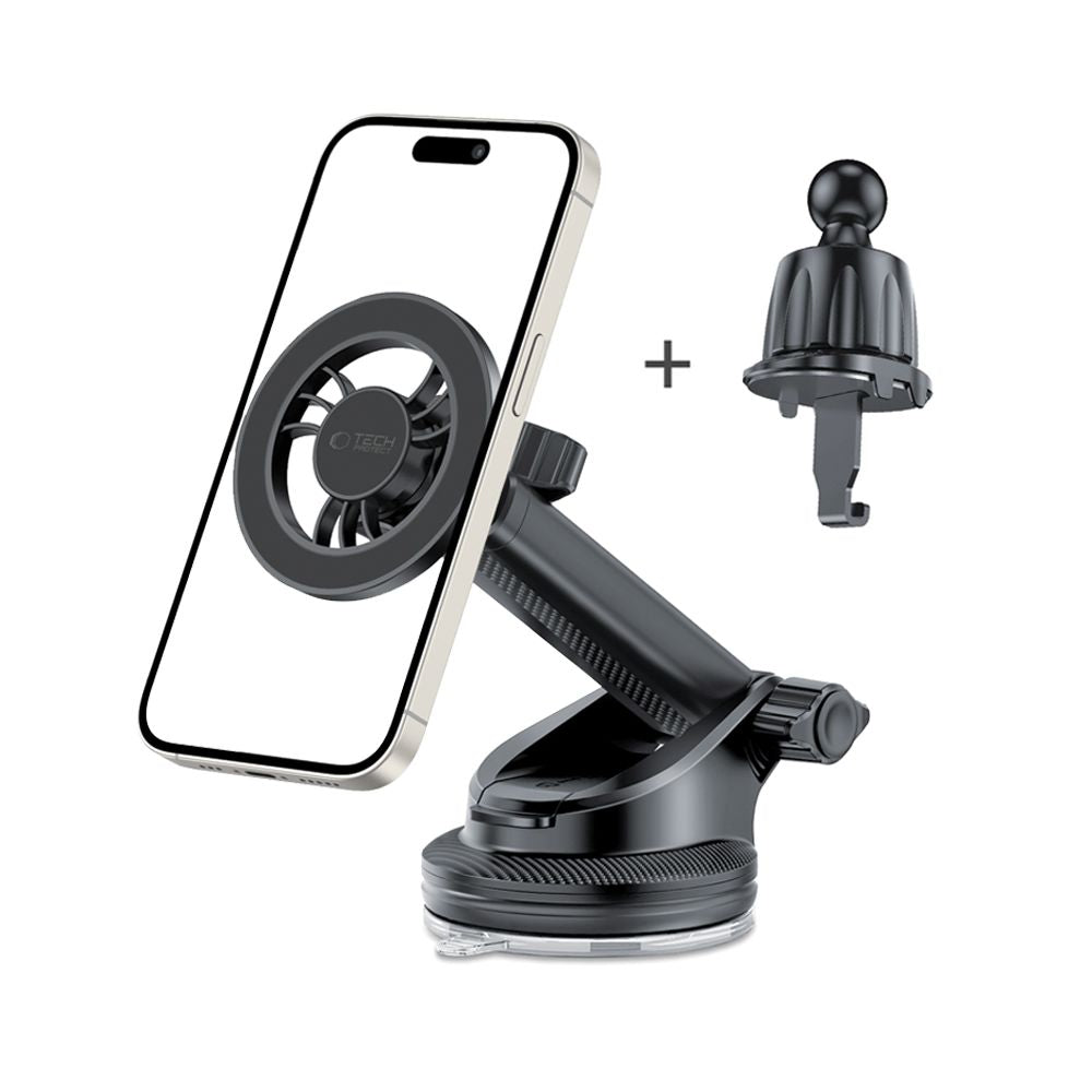 Auto nosač Magnetic Tech-Protect N56 2in1, Univerzalan, Crni
