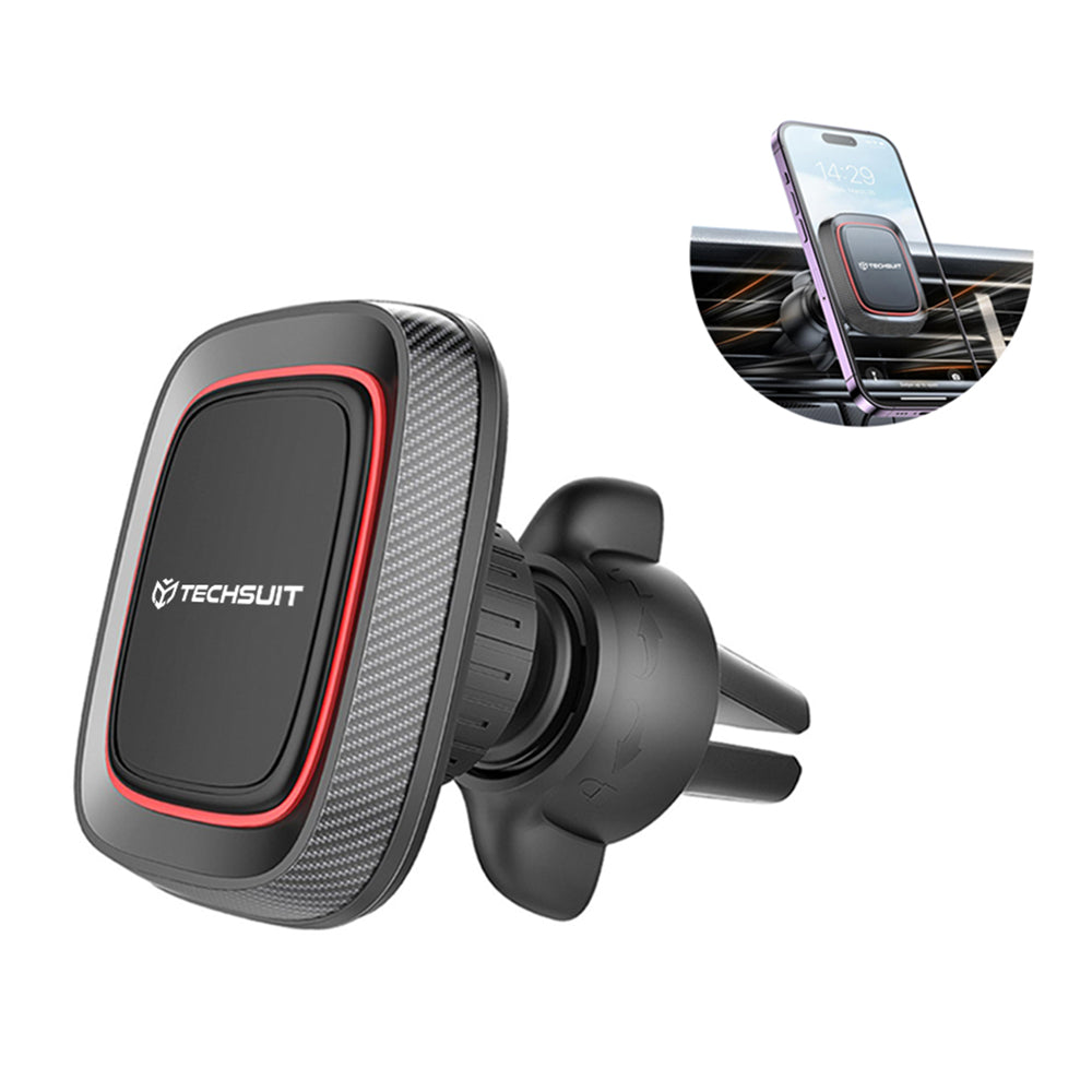 Auto nosač Magnetni Techsuit S4, Univerzalan, Crno Crveni