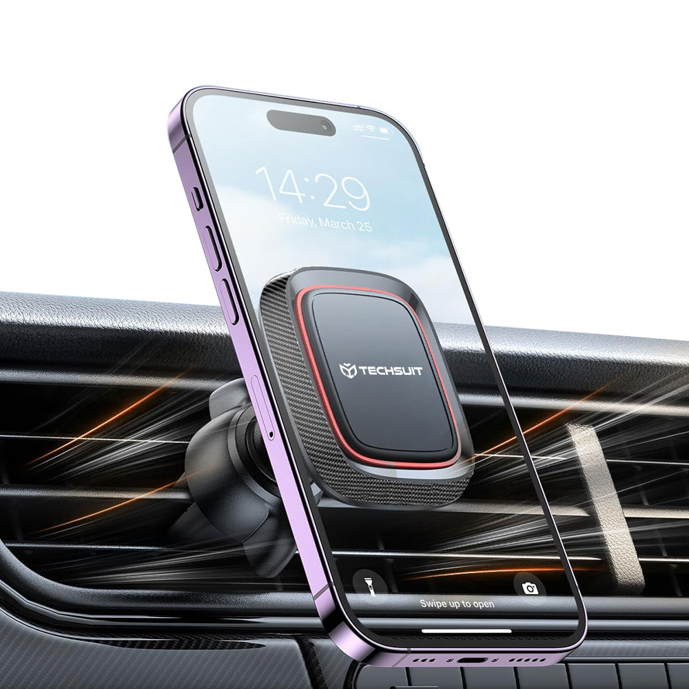 Auto nosač Magnetni Techsuit S4, Univerzalan, Crno Crveni