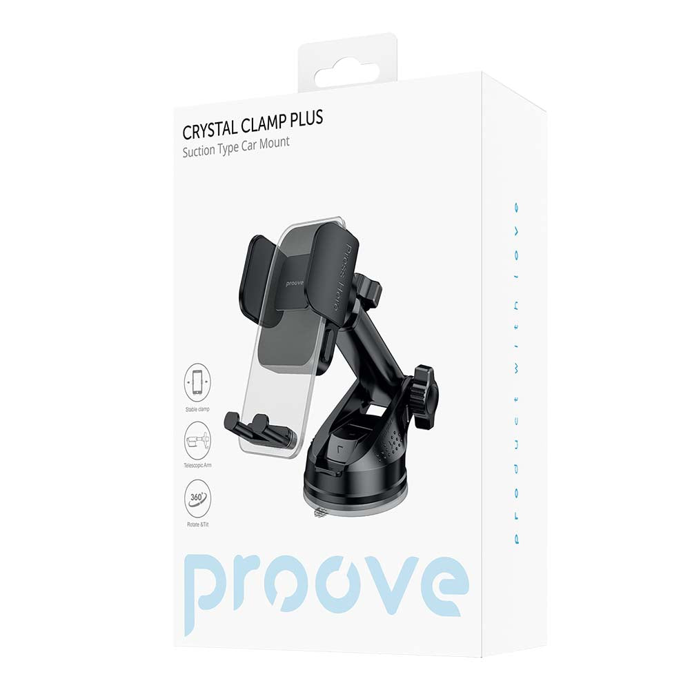 Auto nosač Proove Crystal Clamp Plus Dash, 4.7inch - 6.9inch, Crni CHCSP0000001
