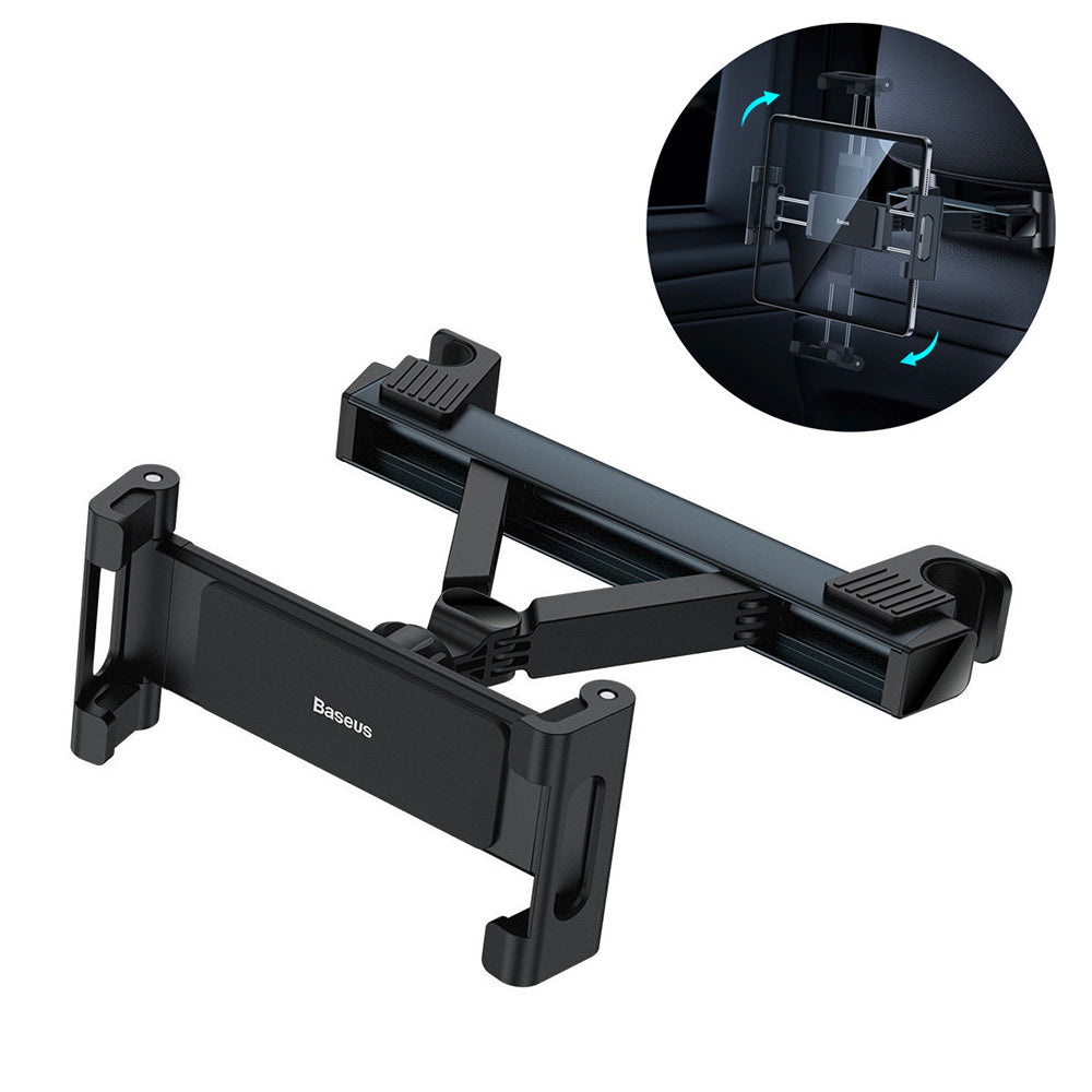 Auto nosač za naslon za glavu Baseus Joyride za telefon / tablet, 4.7inch - 12.3inch, Crni SUTQ000001