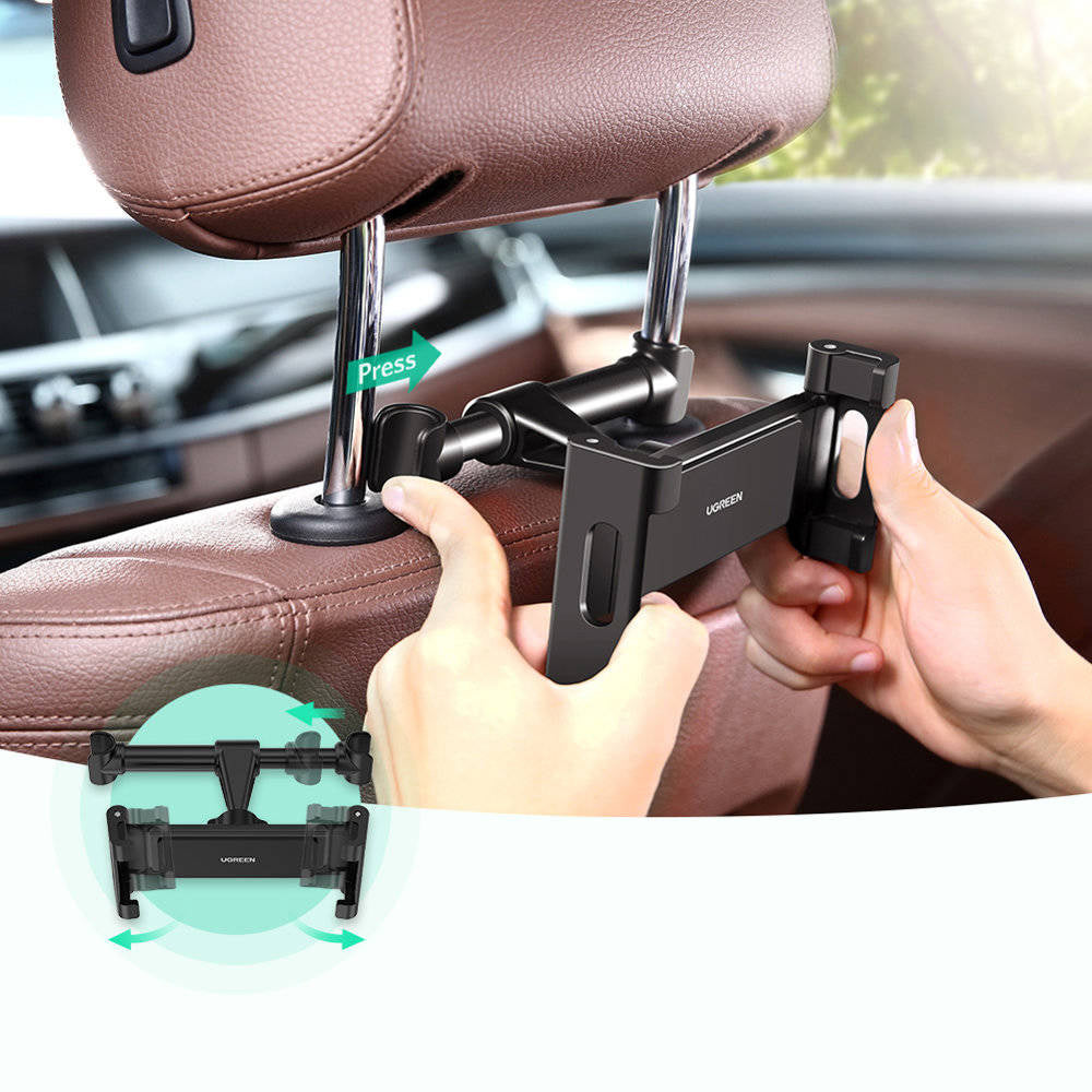 Auto nosač za naslon za glavu UGREEN LP160 (60108) za telefon / tablet, 4.7inch - 12.9inch, crni
