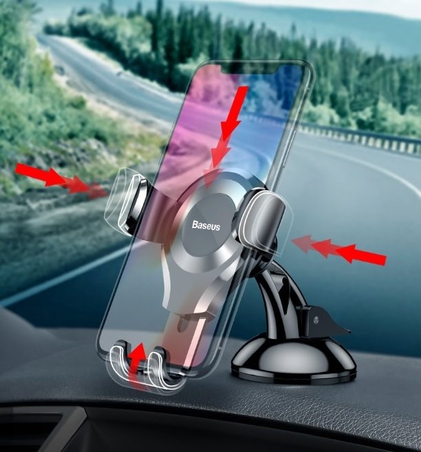 Auto nosač Baseus Osculum Gravity, Univerzalan, SUYL-XP01 Crni