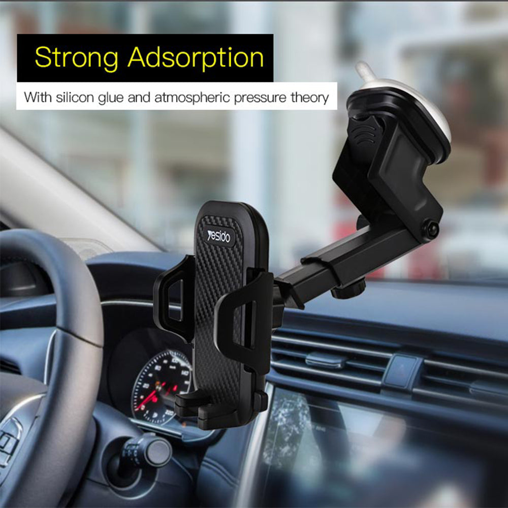 Auto nosač Yesido C23, 3.8inch - 6.4inch, Crni