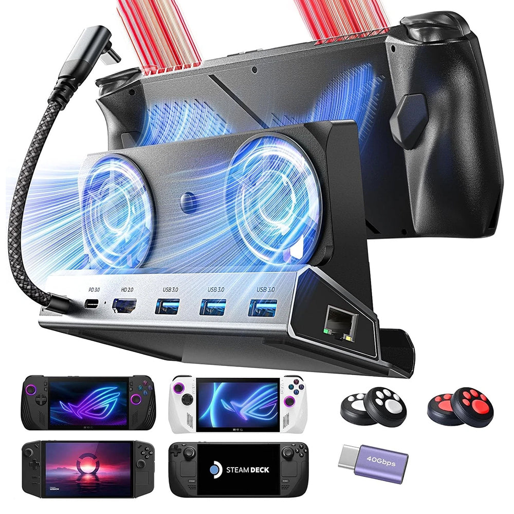 Hub nosač s hladnjakom Lisen S1 za konzolu ROG / Lenovo / Razer / Aya / Logitech / Onexplayer serije, crni YL0423110005